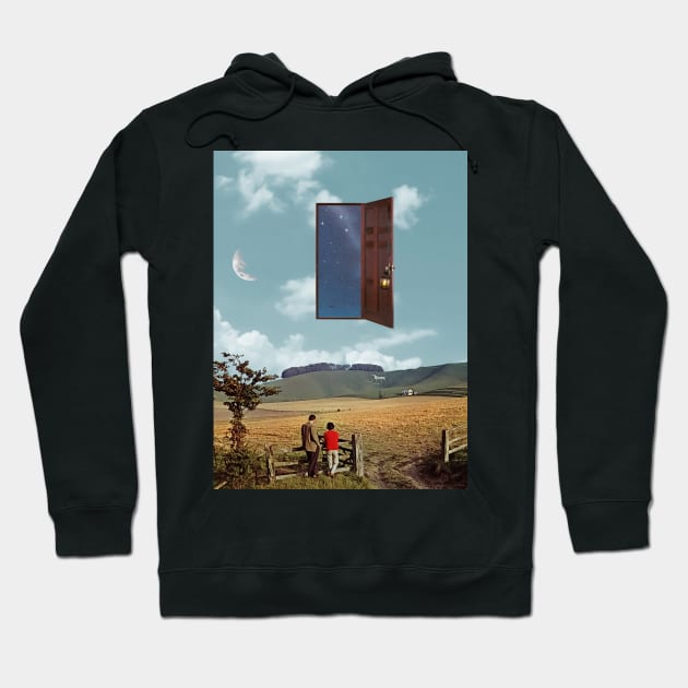 Into The Night - Surreal/Collage Art Hoodie by DIGOUTTHESKY